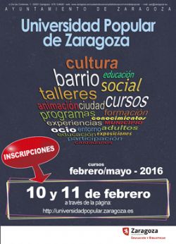 Universidad Popular. Cursos 2016