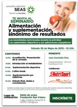  Seminario de Nutrición Deportiva «Alimentación y suplementación, sinónimo de resultados»