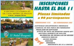 III Descenso Cicloturista BTT del Canal Imperial de Aragón 