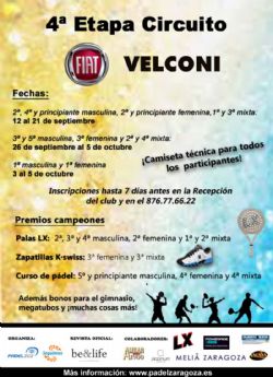 Finales de la 4ª Etapa del Circuito Fiat Velconi de Pádel