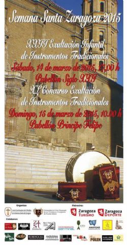 Este domingo, XL Concurso Exaltación de los Instrumentos Tradicionales de la Semana Santa en el Pabellón «Príncipe Felipe»