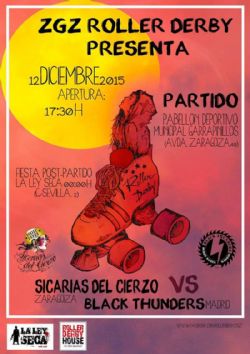 Roller Derby: Las Sicarias del Cierzo vs Blacks Thunders (Madrid)