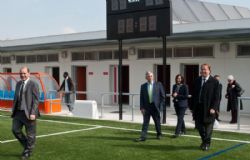 Los nuevos campos municipales de fútbol de Delicias estrenan césped artificial, vestuarios y cafetería
