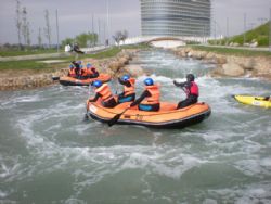 El canal de aguas bravas del Parque del Agua abrirá para las Fiestas del Pilar