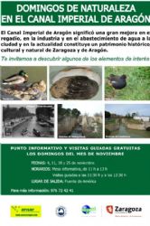 Domingos de naturaleza en el Canal Imperial de Aragón