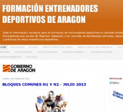 Nuevo Blog sobre formación deportiva en Aragón