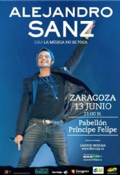 Alejandro Sanz actuará en Zaragoza el 13 de junio