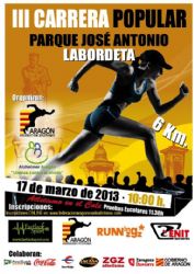 Este domingo 17 de marzo se disputa la Carrera Popular «Parque José Antonio Labordeta»