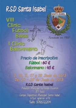 Clinic de Fútbol Base y Balonmano Base de la RSD Santa Isabel