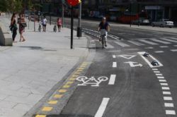 Abierta la conexión ciclista entre el Paseo María Agustín y el Paseo del Agua a través de la Avenida de Madrid