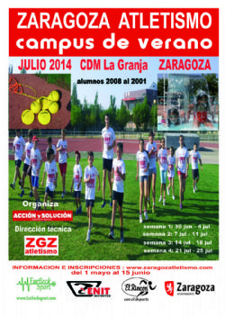 Campus de Verano de Zaragoza Atletismo en el CDM La Granja