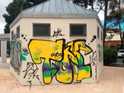 Concurso de grafiti para decorar el Quiosco de Deportes, situado frente al CDM Salduba, en el Parque Grande Labordeta