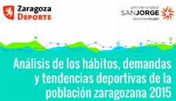 Presentación del Estudio «Análisis de los hábitos, demandas y tendencias deportivas de la población zaragozana 2015»