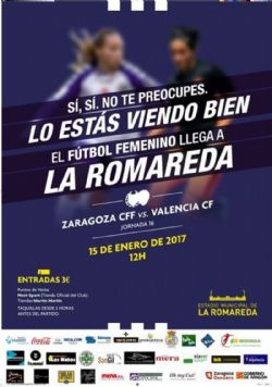 El Zaragoza Club de Fútbol Femenino jugará por primera vez un partido de liga en La Romareda