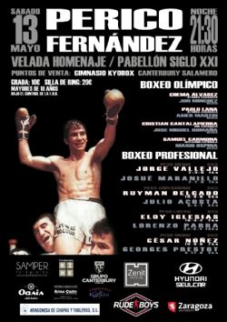 Zaragoza rendirá homenaje a Perico Fernández con una velada de boxeo el 13 de mayo