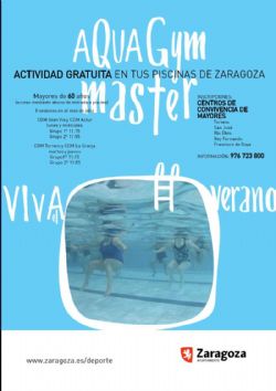 Clases gratuitas de gimnasia acuática («AQUAGYM») para personas mayores en las piscinas municipales de verano