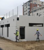 Las obras de construcción de nuevos vestuarios para el Campo Municipal de Fútbol «César Laínez» siguen a buen ritmo