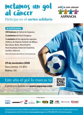 El partido de Aspanoa de este año será un gran sorteo futbolero contra el cáncer infantil