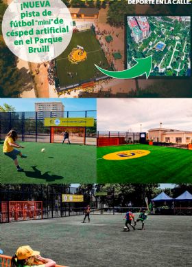 El parque Bruil estrenará una moderna pista de fútbol «mini» con césped artificial