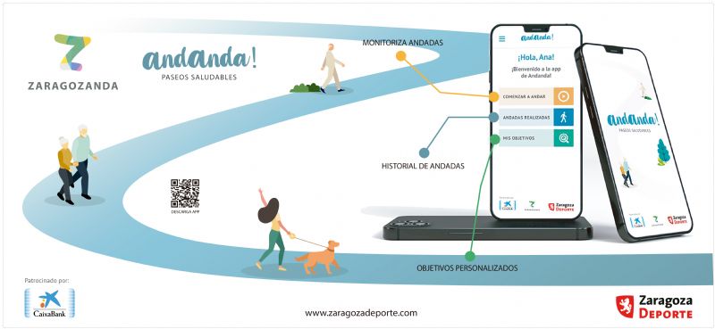 Zaragoza Deporte lanza la nueva app Andanda! para fomentar el ejercicio físico a través de una acción tan cotidiana y saludable como es caminar