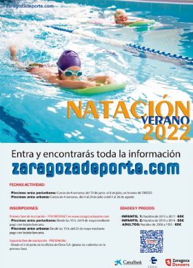 Cursillos Municipales de Natación en Verano 2022