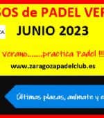 Últimas plazas para los cursos de pádel en junio de Zaragoza Pádel Club
