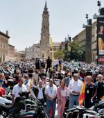 Más de mil motos de 24 países se concentran en la Plaza del Pilar tras tres días de actividades por Zaragoza y Aragón