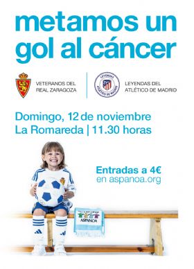 Partido benéfico ASPANOA 2023: Veteranos Real Zaragoza - Leyendas Atlético Madrid