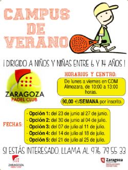 Campus Infantil de Zaragoza Pádel Club Campus Infantil de Zaragoza Pádel Club