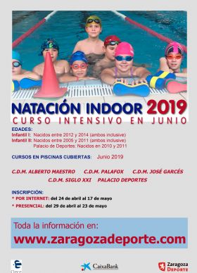 Cursillos intensivos de natación para niños en junio