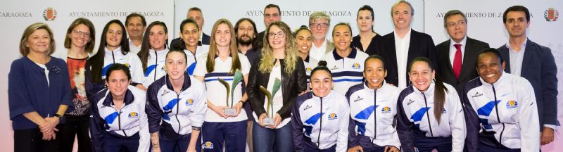 El Ayuntamiento entrega los Premios Zaragoza, Mujer y Deporte 2018 a la patinadora Nerea Langa y al club Sala Zaragoza