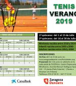 Cursos intensivos de tenis julio 2019