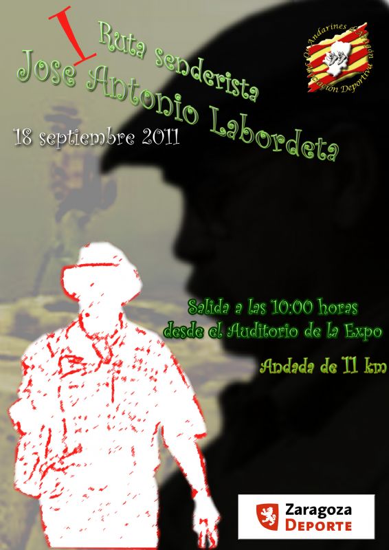 I Ruta Senderista «Memorial J. A. Labordeta». Andada de 11 km. I Ruta Senderista «Memorial J. A. Labordeta». Andada de 11 km.