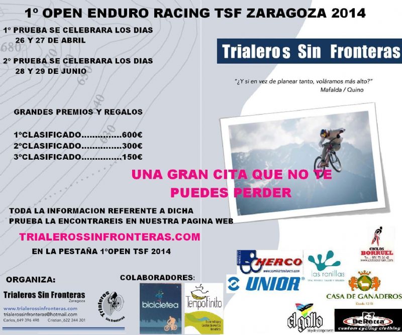 1ª Prueba del Open Enduro Racing TSF Zaragoza 2014
