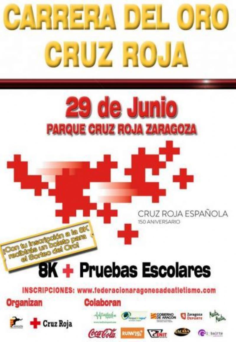[SUSPENDIDA] «Carrera del Oro» Cruz Roja. 8K + Pruebas Escolares