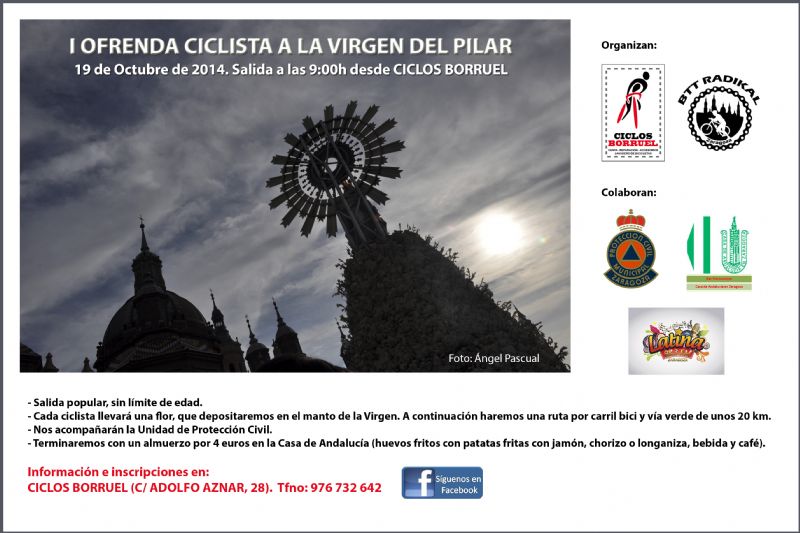 I Ofrenda Ciclista a la Virgen del Pilar