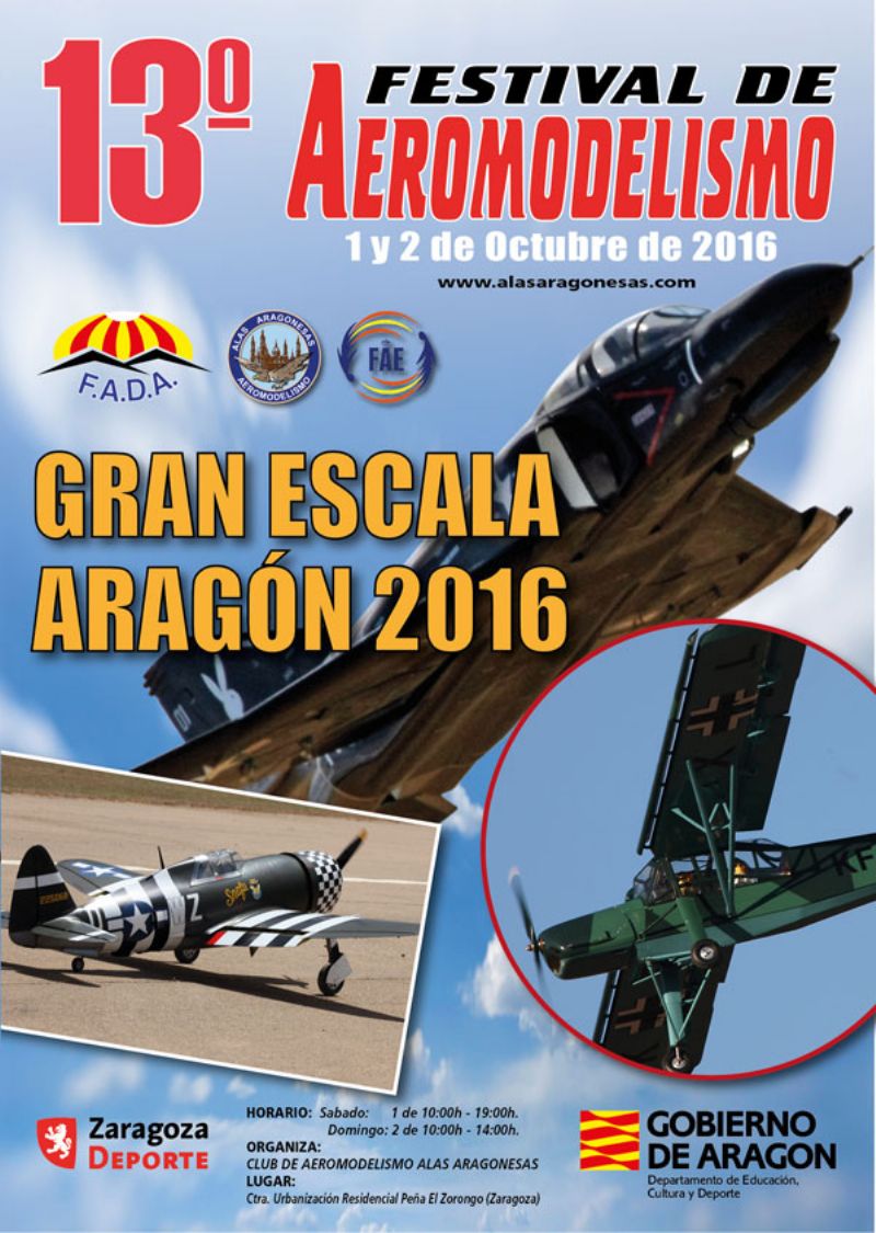 XIII Festival de Aeromodelismo Gran Escala-Aragón 2016