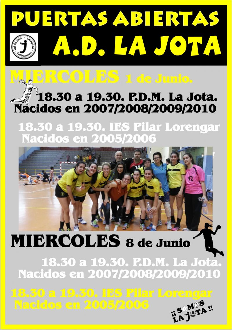 Puertas Abiertas Agrupación Deportiva La Jota Balonmano