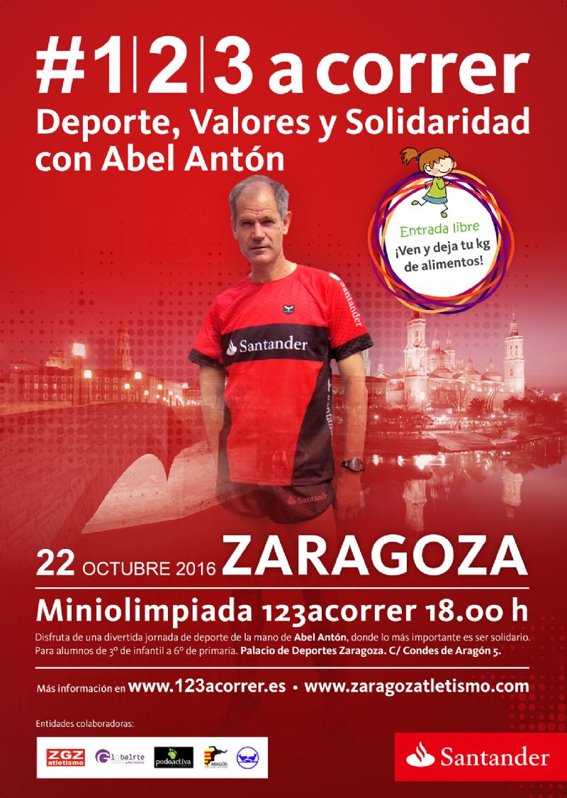 Miniolimpiada 123 a correr. Deporte, Valores y Solidaridad con Abel  Antón