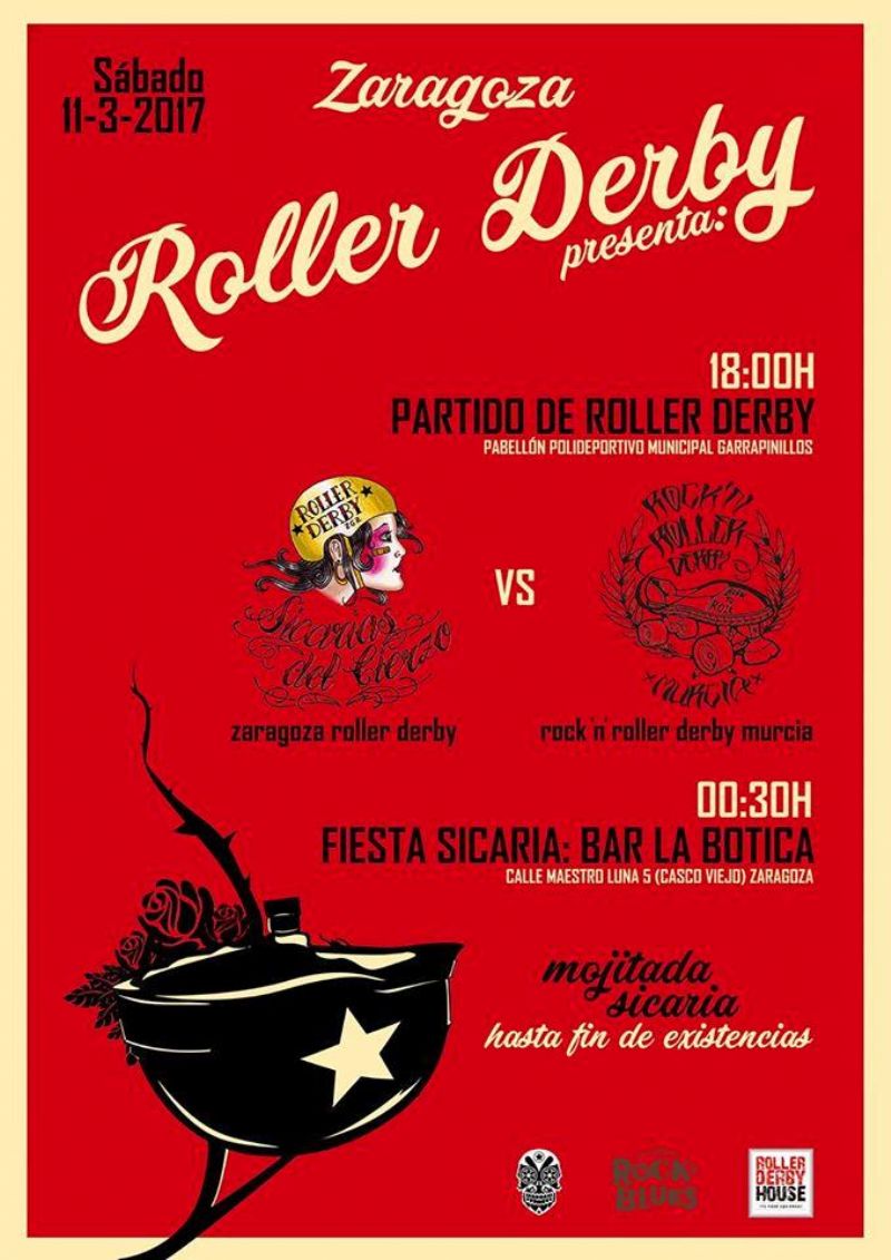  Partido de «Roller Derby»: Sicarias del Cierzo - Rock 'n' Roller Derby (Murcia)