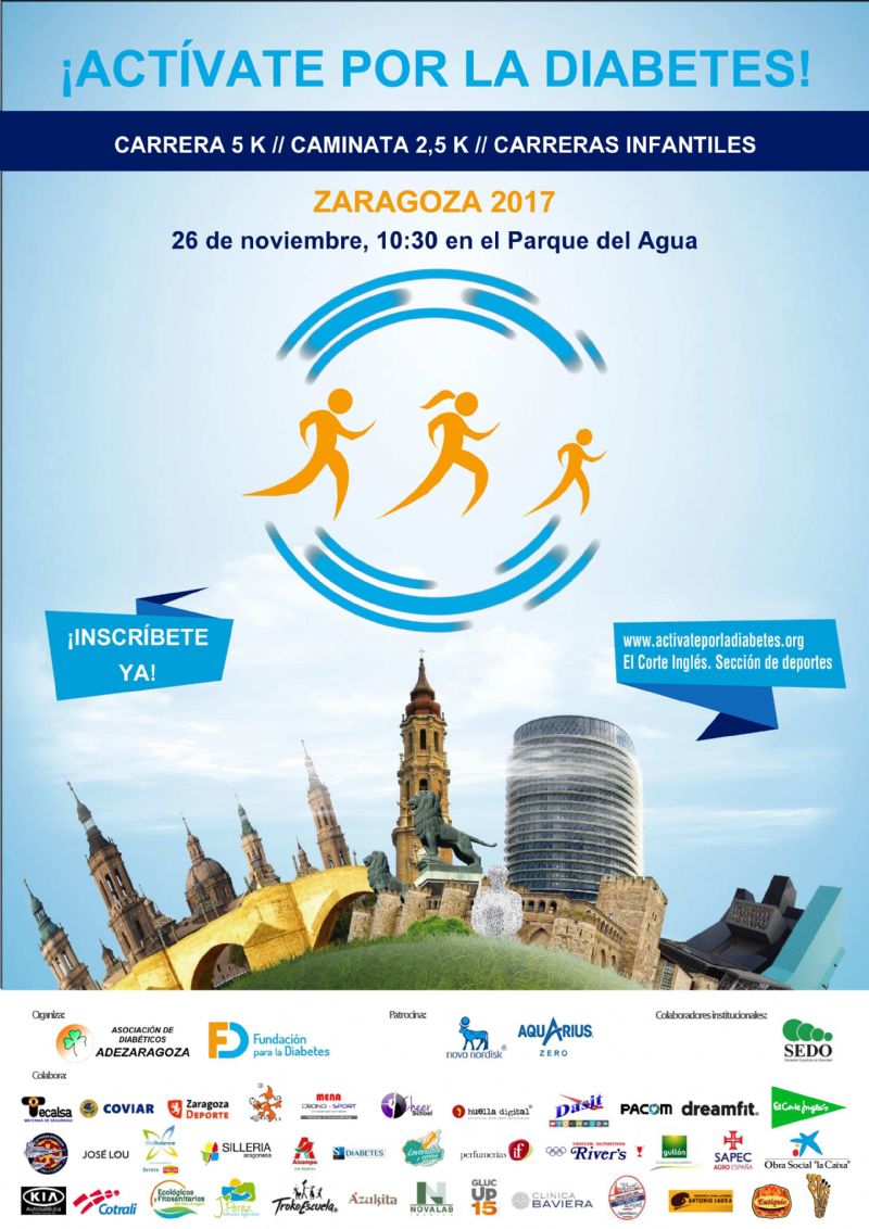 Carrera y caminata ¡Actívate por la Diabetes, Zaragoza!