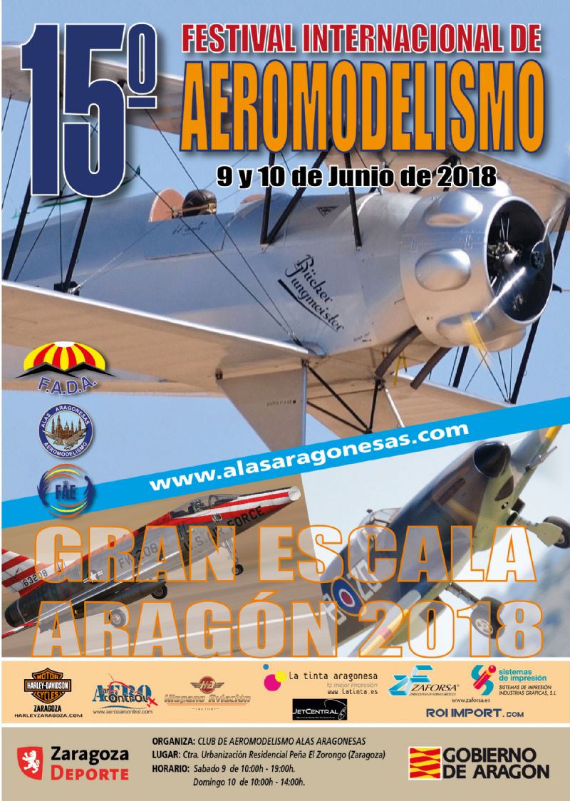 15º Festival Internacional de Aeromodelismo Gran Escala-Aragón 2018