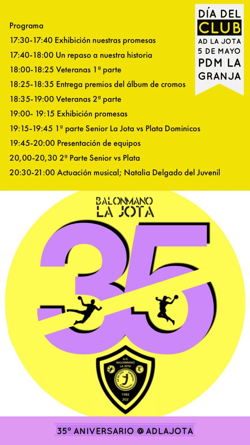 35º Aniversario de A.D. Balonmano La Jota