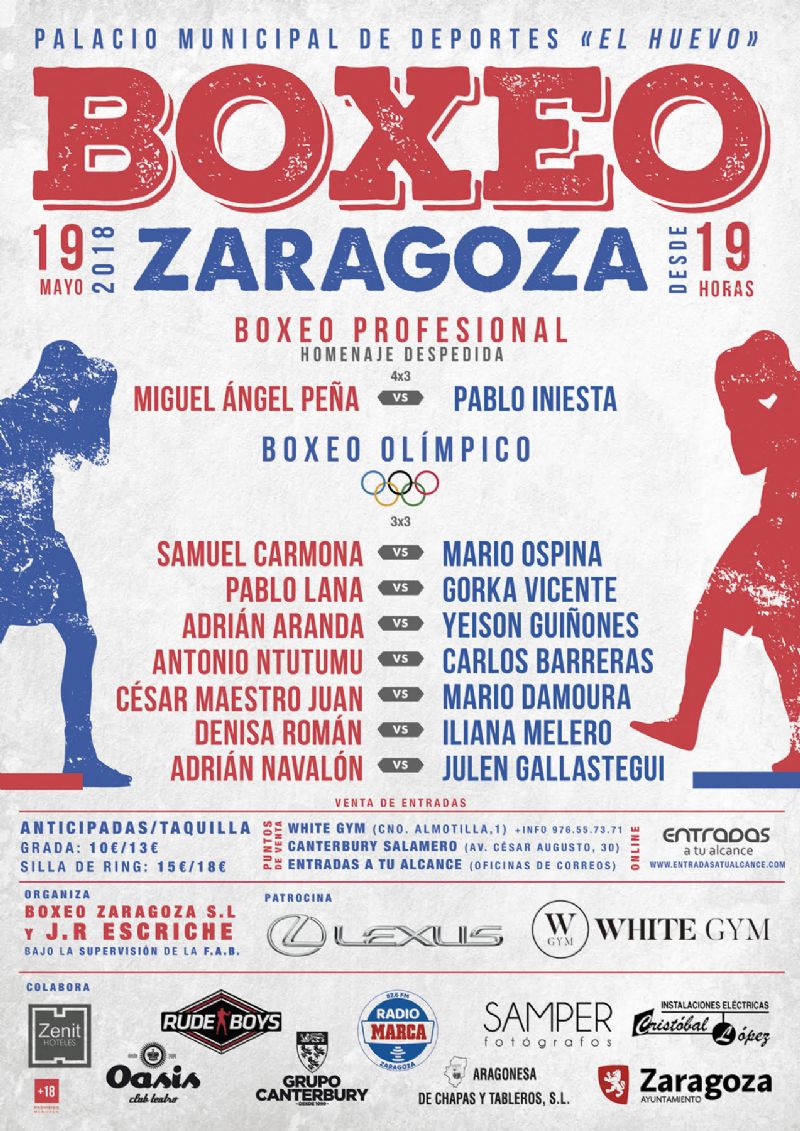 Velada de Boxeo en el Palacio de Deportes