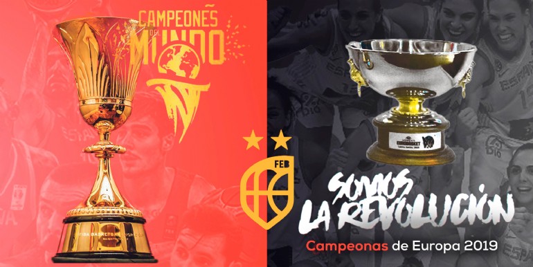 Exposición de la Copa del Mundo y de la Copa de Europa de Baloncesto