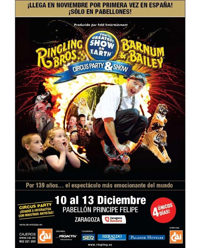 El Circo RINGLING BROS. AND BARNUM & BAILEY® llega a Zaragoza El Circo RINGLING BROS. AND BARNUM & BAILEY® llega a Zaragoza