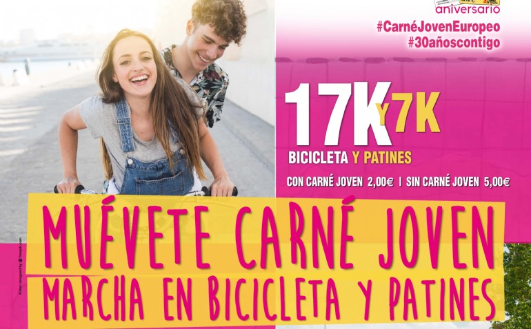 **SUSPENDIDA** Marcha en bicicleta y patines «Muévete Carné Joven»