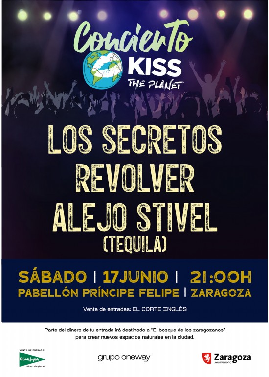 Concierto «Kiss The Planet»: Los Secretos, Revolver y Alejo Stivel (Tequila)
