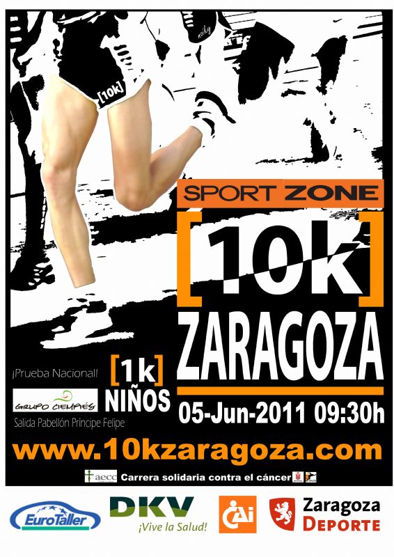 SPORT ZONE se convierte en patrocinador de la «Sport Zone 10k Zaragoza» que se disputará el 5 de junio de 2011.