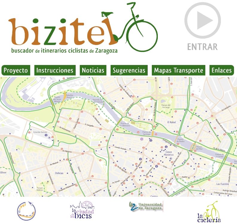 La Ciclería presenta «Bizitel», un calculador de rutas ciclistas por la ciudad de Zaragoza